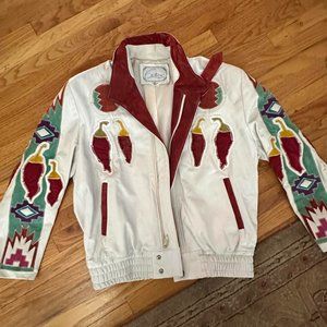 Arturo Burray Olson Design Leather Jacket - Unique Vintage Med Chili Pepper NWT